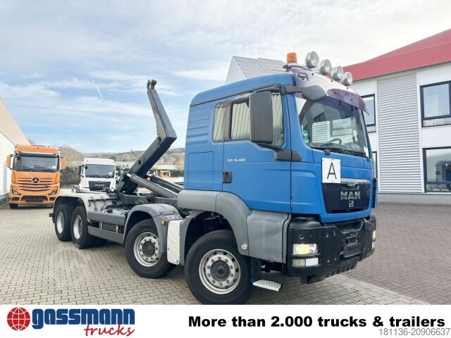 Camion benne à bras amovible MAN TGS 35.480 8x4 BL