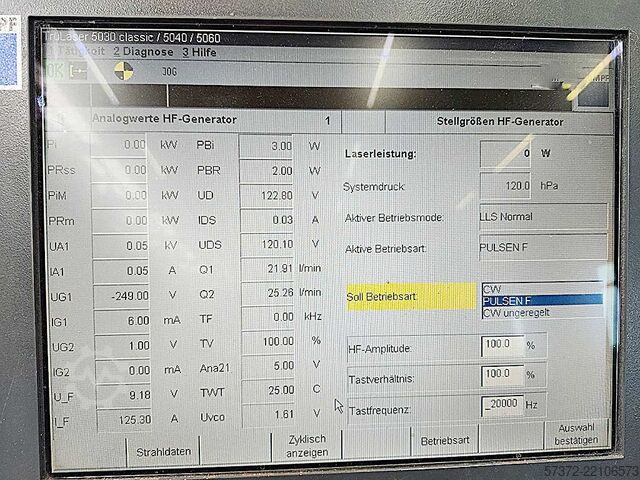 CNC lézervágó gép Trumpf TruLaser 5040