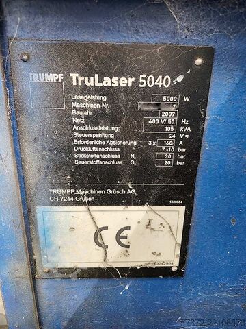 CNC lézervágó gép Trumpf TruLaser 5040