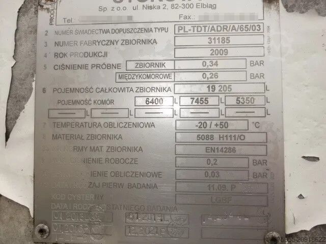 Autocisterna Scania R380 6X2 19200 LITER TANK,MANUAL GEARBOX