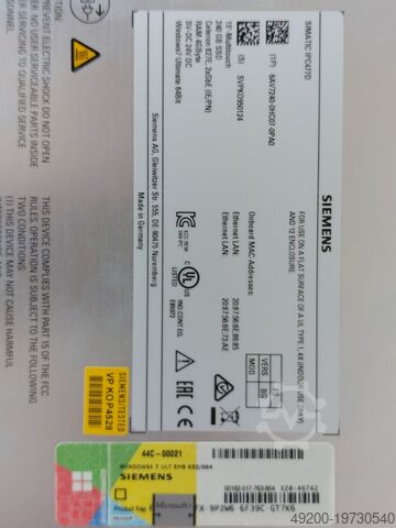 Display multitactil 6AV7240-0HC07-0PA0 Siemens SIMATIC IPC 477D