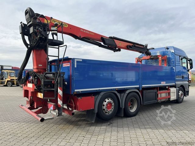 Vrachtauto met open laadbak MAN TGX 26.500 6x2 Palfinger 18001 SLD 3 Baustoff