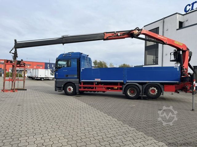 Vrachtauto met open laadbak MAN TGX 26.500 6x2 Palfinger 18001 SLD 3 Baustoff