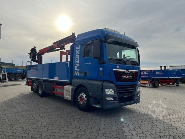 Vrachtauto met open laadbak MAN TGX 26.500 6x2 Palfinger 18001 SLD 3 Baustoff