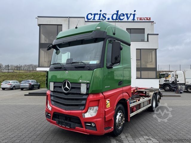 Kampós konténerszállító teherautó MERCEDES-BENZ Actros 2745 6x2 Gergen 21/70 Abrollkipper