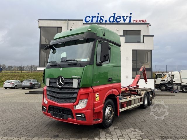 Kampós konténerszállító teherautó MERCEDES-BENZ Actros 2745 6x2 Gergen 21/70 Abrollkipper