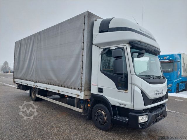 Schuifzeil bestelwagen IVECO 75E21 4x2 LBW Nutzlast 3t 18 Paletten