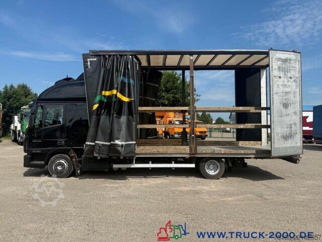 Plattewagen met zeil Iveco 100E220 Jumbo Schiebeplanen Gr. Haus Standklima