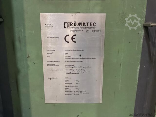 2000 Römatec S-G-H-01 Stationaire, gesloten röntgenkast met handlingsysteem Römatec S-G-H-01