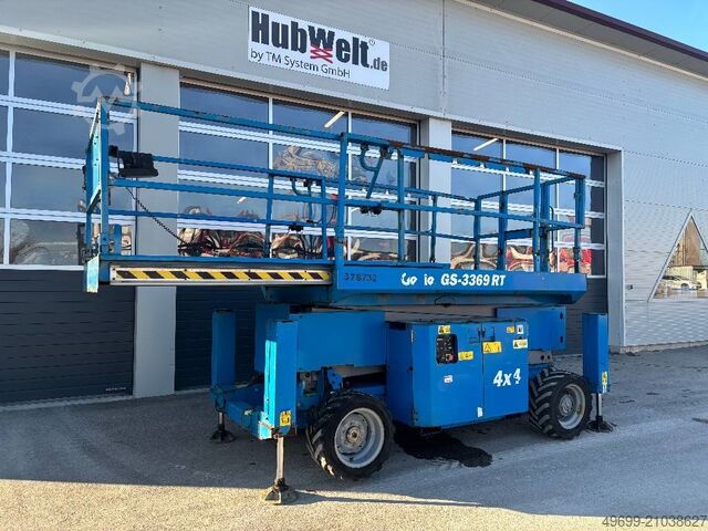 Scherenhebebühne Genie GS 3369 RT - 12m Diesel Scherenarbeitsbühne 4x4