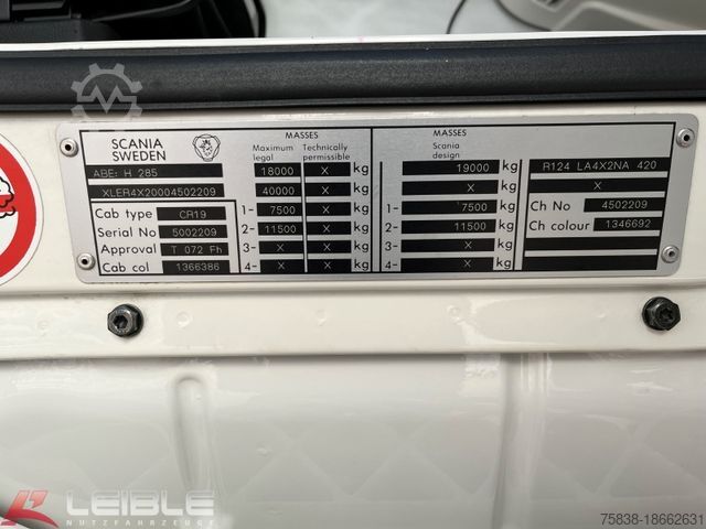 Standard trækkerunit SCANIA R 124 LA 420*Topline*TwinFilter*2 Tank*591 TKM*