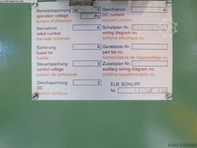 Rovinná bruska ELB-SCHLIFF SWR -60 NC