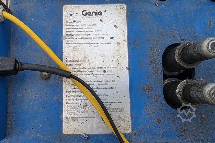 Schaarlift Genie GS1932 Electric, Working Height 7.8 m, 227kg Capac