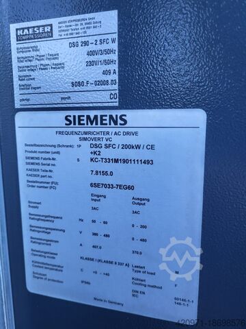 Compresor cu șurub Kaeser DSG 290-2 SFC