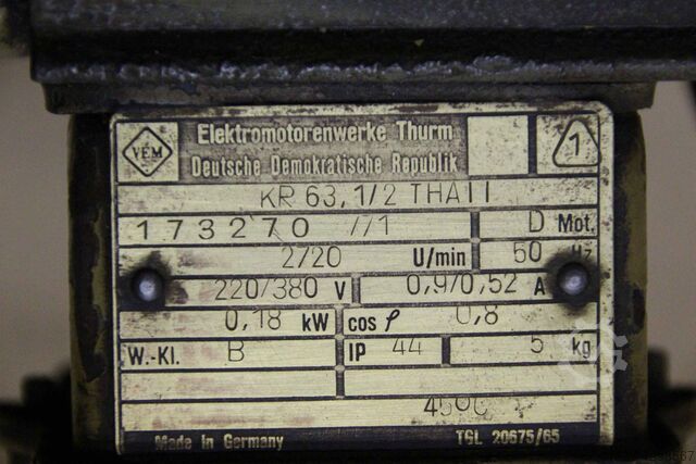 Gear motor 0.18 kW 50 rpm VEM 0,18 kW 50 U/min