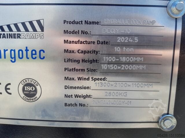 Mobile ramp 10T CE LARGOTEC CE Mobilna rampa