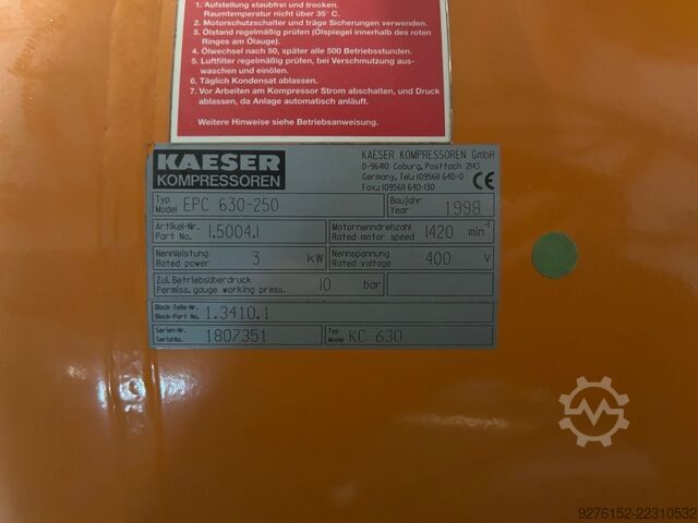 Compresor Kaeser EPC 630-250