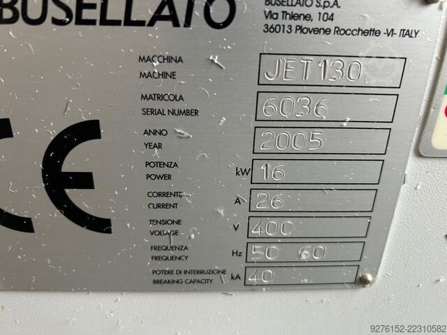 Houtbewerkingscentrum Busellato JET 130