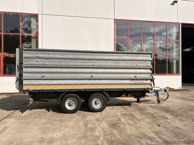 Tipper trailer Möslein TDS 13 Schwebheim  13 t Tandemkipper- Tieflader, Aufsatzbordwände