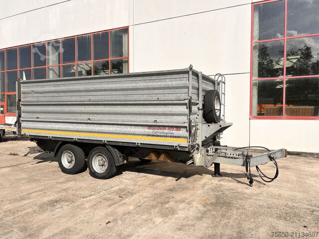 Tipper trailer Möslein TDS 13 Schwebheim  13 t Tandemkipper- Tieflader, Aufsatzbordwände