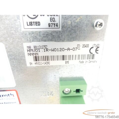 Rexroth Komponente Rexroth HMV01.1R-W0120-A-07-NNNN / MNR: R911312757 Netzteil SN: HMV011-14390