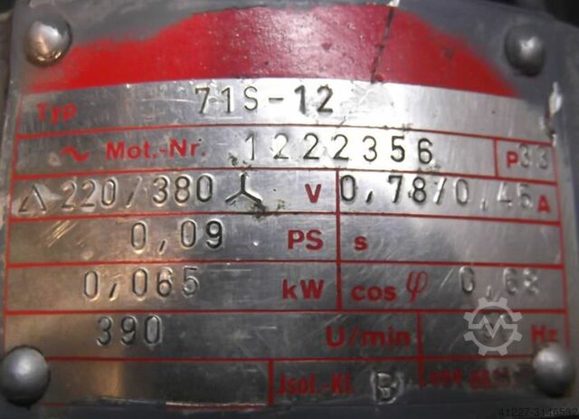 Motoriduttore 0,065 kW 25 giri/min Rehfus 71S-12