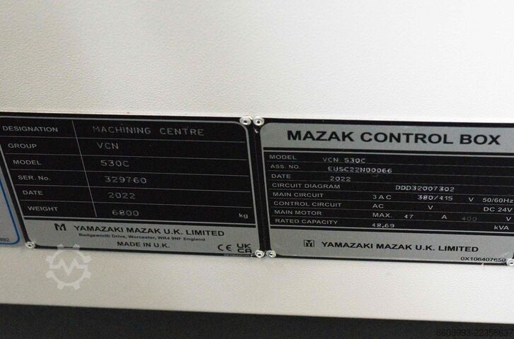 Vertikalt bearbejdningscenter Mazak VCN 530 C SmoothG