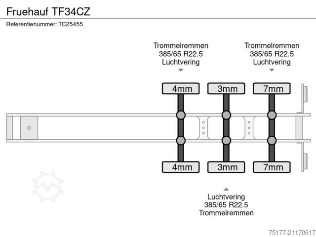 Schuifzeilen Fruehauf TF34CZ