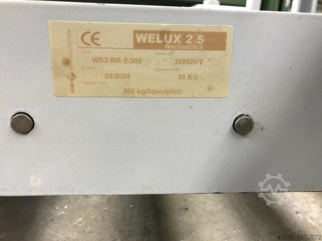 Batterijwisselstelling, transportstelling, opslagstelling voor heftruckbatterij, batterijwisselwagen WELUX 2.5 WS2-RR-2-300