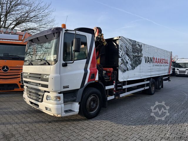 Φορτηγό με επίπεδη καρότσα Daf CF310 6X2 Palfinger PK 12000