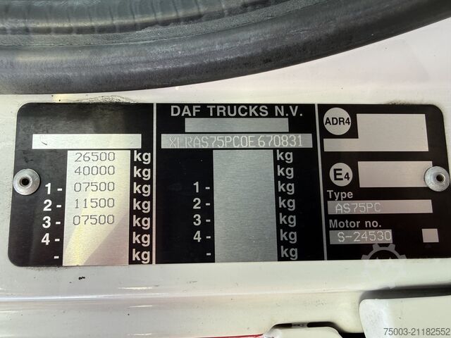 Φορτηγό με επίπεδη καρότσα Daf CF310 6X2 Palfinger PK 12000