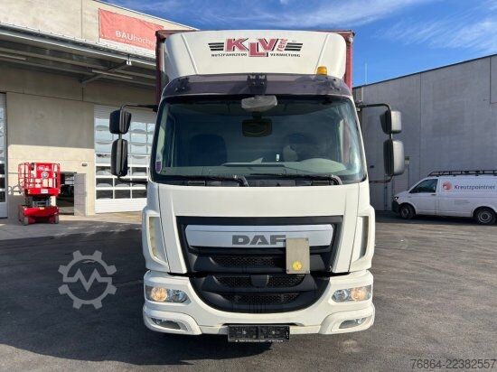Plattewagen met zeil DAF LF 250, 16 TONNER PLANE MIT LBW,  MANUELL, E6