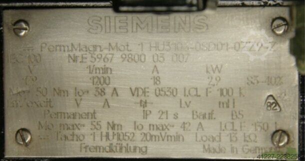  Siemens Perm.Magn-Mot 1 HU3106-OSDO1-OZZ9