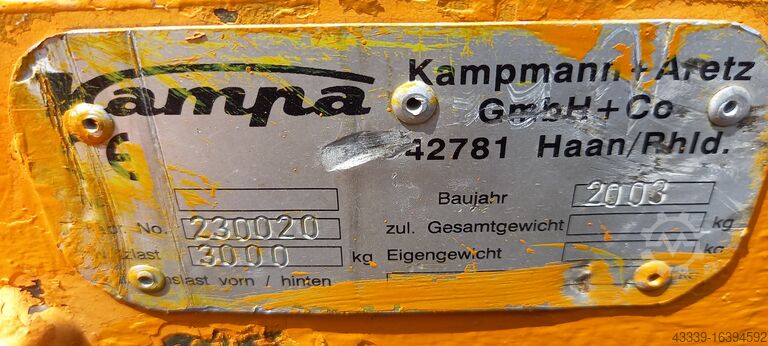 Heavy duty trailer KAMPA-F.Peschler SLA 3000 KG