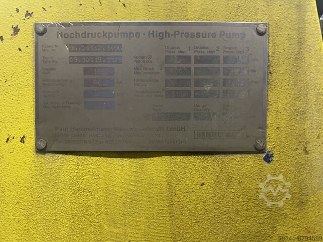 Hochdruck-Pumpenaggregat 300bar 153l/min Hammelmann HDP 112