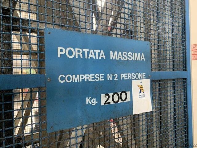 Piattaforma idraulica di sollevamento per operatore, portata Kg. 200 Sordella 