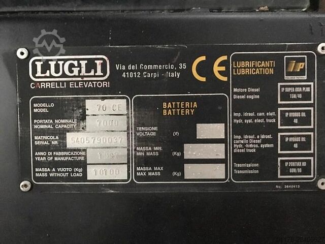 1997 Sollevatore a gasolio marca Lugli modello 70CE Lugli 70CE