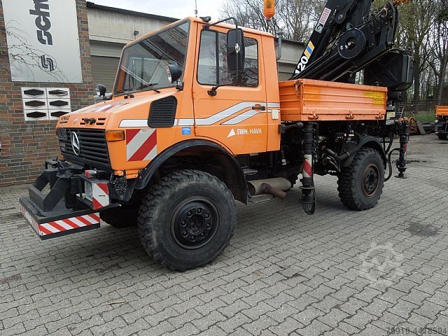Unimog Mercedes-Benz UNIMOG 1650 mit Kran Hiab 120