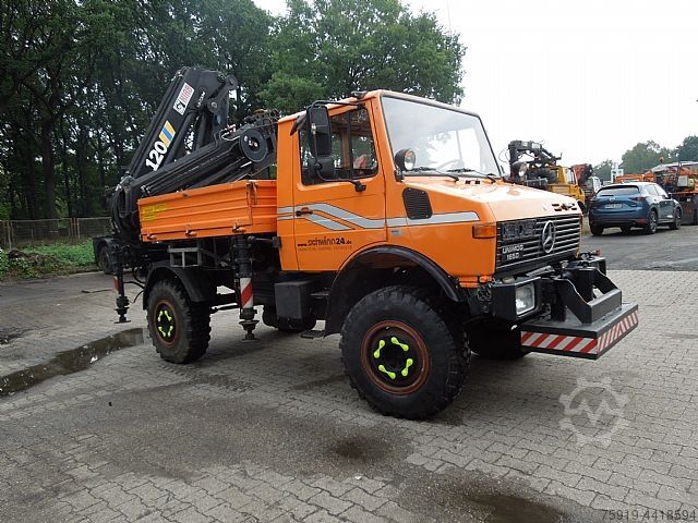 Unimog Mercedes-Benz UNIMOG 1650 mit Kran Hiab 120