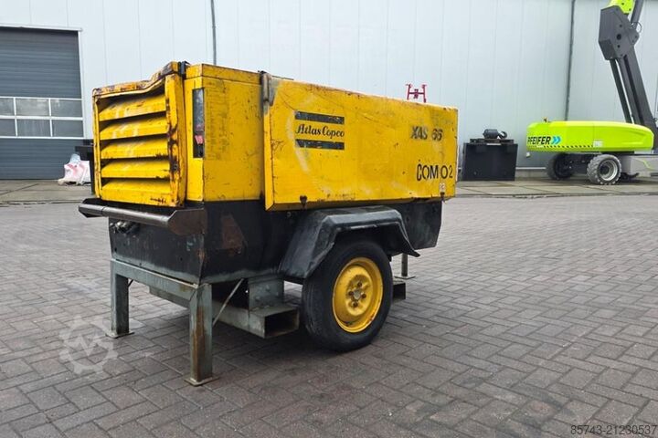 Compressor Atlas Copco XAS66 As-Is, Diesel, Volume flow: ± 3,4 – 3,7 m³/m
