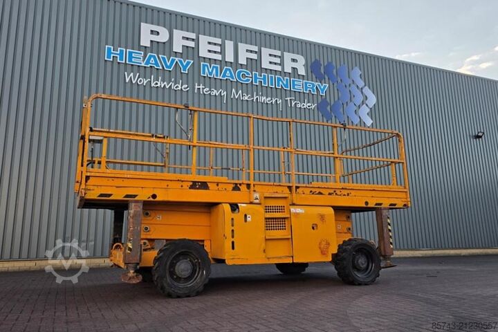 Scissor lift Haulotte H12SXL As-Is, Diesel, 4x4 Drive, 12m Working Heigh