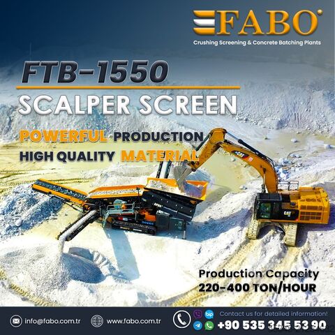 Tracked Scalping Screen FABO Tracked Screen Mobile Screening Plant FTB-1550