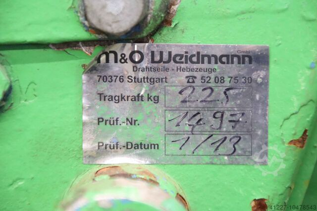Materiaallift Montage lift M&O Weidmann 225 kg 1,78 m