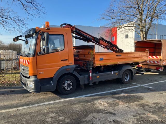 Kiepwagen bestelauto MERCEDES-BENZ Atego 818 K Kran Atlas Funk Standheizung 2xAHK