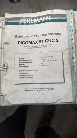Vertikální obráběcí centrum FEHLMANN Picomax 51 CNC