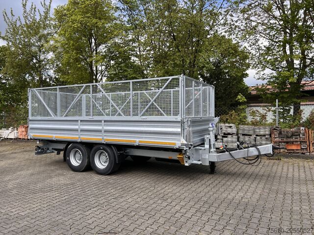 Reboque basculante Möslein TTD 14  5,70 m  14 t Tandem- Kipper Tieflader 5,70 m lang, Breite Reifen-- Neufahrzeug --