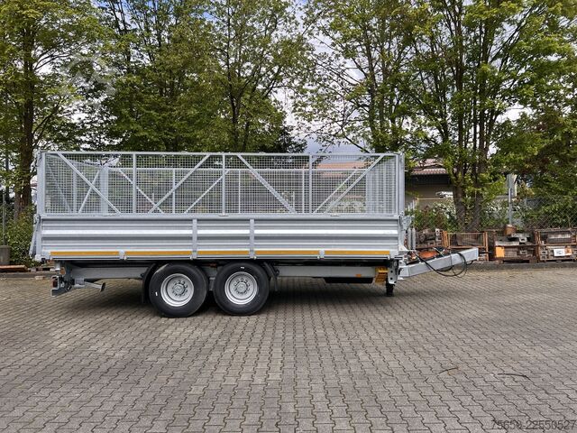 Reboque basculante Möslein TTD 14  5,70 m  14 t Tandem- Kipper Tieflader 5,70 m lang, Breite Reifen-- Neufahrzeug --