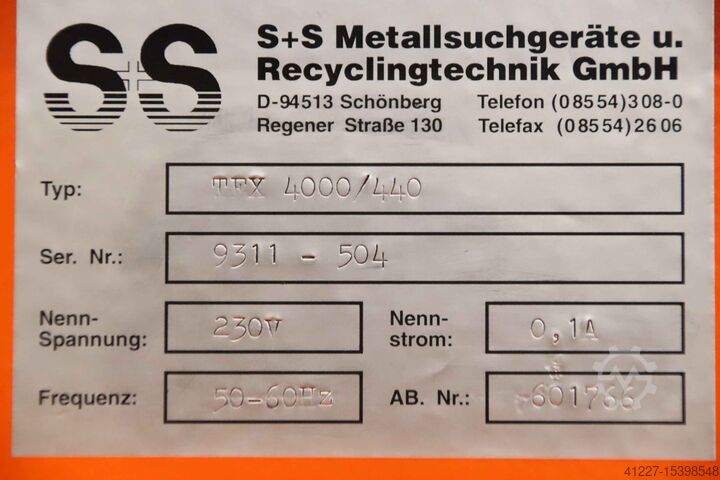 Metaaldetector voor tunnels S+S Temafa TFX 4000/440 MSG 4-FF