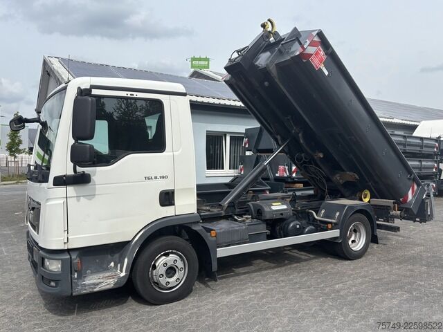 Camión multibasculante Telehoist man TGL 8.190 BL City Abrollkipper , 2 x AHK sofort verfügbar!