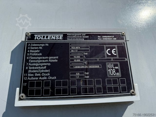 Vacuümtankwagen MERCEDES-BENZ ANTOS 1827 L Saugwagen 10 cbm*TOLLENSE